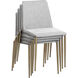 Renee Belfast Heather Grey / Bravo Metal Stackable Dining Chair, Set Of 2